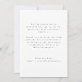 フォトオーバーレイモダンお誕生日おめでとうございます サンキューカード (裏面)