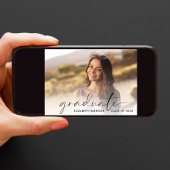 フォトオーバーレイモダンの卒業スクリプト 案内状