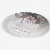 フォトオーバーレイモダンスクリプト婚約パーティ ペーパープレート (アングル)