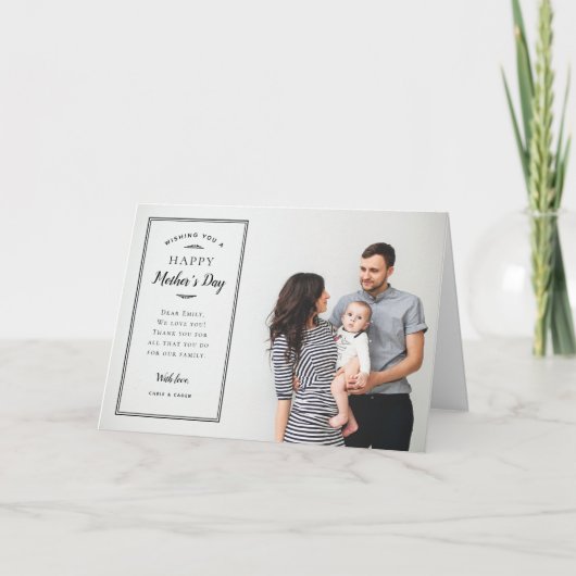フォトオーバーレイモダンマザーのデイカード(妻の場合) カード (正面)