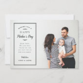 フォトオーバーレイモダンマザーのデイカード(妻の場合) 招待状 (正面)