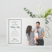フォトオーバーレイモダンマザーのデイカード(妻の場合) 招待状 (スタンド正面)