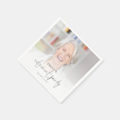 フォトオーバーレイモダンリタイアメントパーティーナプキンス スタンダードカクテルナプキン (角)