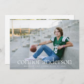 フォトオーバーレイモダン卒業発表カード シーズンカード (正面/裏面)