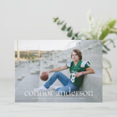 フォトオーバーレイモダン卒業発表カード シーズンカード (スタンド正面)