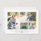 フォトオーバーレイモダン卒業発表カード シーズンカード (裏面)