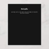 フォトオーバーレイモダン婚約パーティの発表 (裏面)