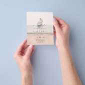 フォトオーバーレイモダン婚約パーティの発表 チラシ (手)