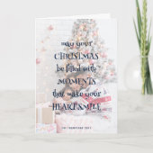 フォトオーバーレイモダン心温まるクリスマス引用文 カード (正面)