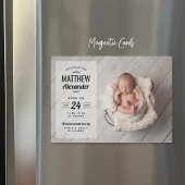 フォトオーバーレイモダン磁気出産の発表 マグネット招待状