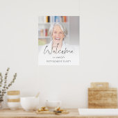 フォトオーバーレイモダン退職パーティーへようこそ ポスター (キッチン)