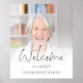 フォトオーバーレイモダン退職パーティーへようこそ ポスター (正面)