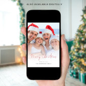 フォトオーバーレイモダンNZメリークリスマス シーズンカード