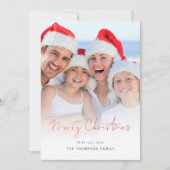 フォトオーバーレイモダンNZメリークリスマス シーズンカード (正面)