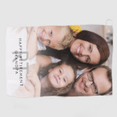 フォトオーバーレイモノグラムハッピーリタイアメントグランパ ゴルフタオル (横)