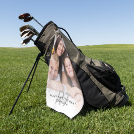 フォトオーバーレイモノグラムハッピーリタイアメントグランパ ゴルフタオル