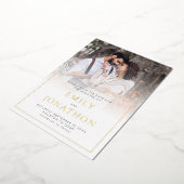 フォトオーバーレイラ縁どイン箔Dateカードを保存 箔招待状 (回転した状態)