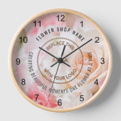 フォトオーバーレイロゴ引用文花屋 壁時計 (正面)