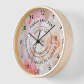 フォトオーバーレイロゴ引用文花屋 壁時計 (傾斜)