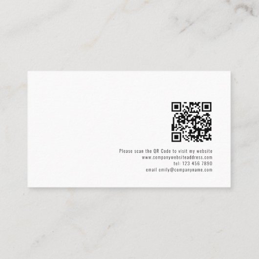フォトオーバーレイロゴQRコード写生まれたばかりの真者 名刺 (裏面)