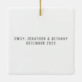 フォトオーバーレイ初めてのクリスマスモンマイパパ セラミックオーナメント (裏面)