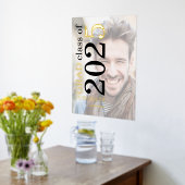 フォトオーバーレイ名おめでとうGrad 2025卒業 箔ポスター (レイダウン (キッチン))