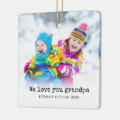 フォトオーバーレイ愛のおじいちゃん名年 セラミックオーナメント (左)