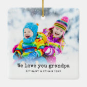 フォトオーバーレイ愛のおじいちゃん名年 セラミックオーナメント (裏面)