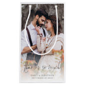 フォトオーバーレイ感謝していスクリプトSo Muffy 結婚's スモールペーパーバッグ (正面)