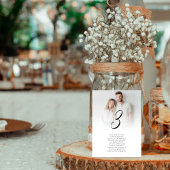 フォトオーバーレイ結婚のゲスト名テーブル番号カード 招待状