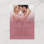 フォトオーバーレイ結婚のバラ金ゴールドブラックウィッシングウェル エンクロージャーカード (正面)