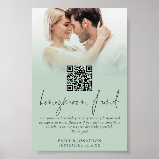 フォトオーバーレイ結婚ハネムーン基金のセージ記号 ポスター (正面)