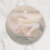 フォトオーバーレイ結婚式の引き出物ラベル フェイバータグ (裏面)