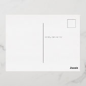 フォトオーバーレイ結婚式の日付フォイル葉書を保存 箔シーズンポストカード (裏面)