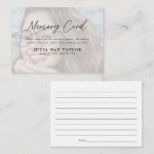 フォトオーバーレイ記念葬儀記念メモリ  エンクロージャーカード (正面/裏面)