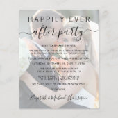 フォトオーバーレイ赤面ウェディングレセプション招待状 (正面)