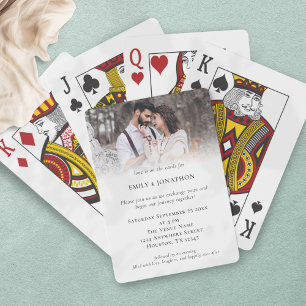 フォトオーバーレイ遊のカード結婚式の招待 トランプ