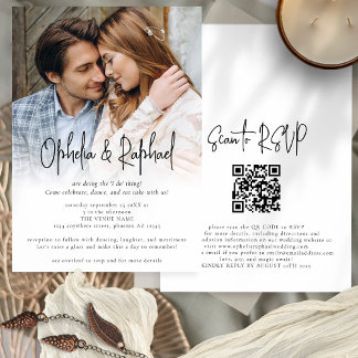 フォトオーバーレイ非公式スクリプトQRコード結婚Boho's 招待状