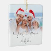 フォトオーバーレイ1stクリスマスオーストラリアの名前の年 セラミックオーナメント (右)