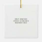 フォトオーバーレイ1stクリスマスニュージーランドの名前の年 セラミックオーナメント (裏面)