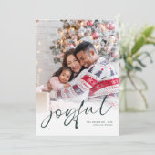 フォトオーバーレイ2026カレンダー喜ばしいクリスマスホワイト シーズンカード (スタンド正面)