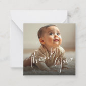 フォトオーバーレイMinimalistスクリプト予算ありがとう ノートカード (正面)