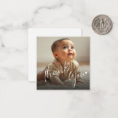 フォトオーバーレイMinimalistスクリプト予算ありがとう ノートカード (正面/裏面インサイチュ)