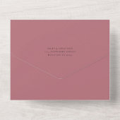 フォトオーバーレイQRコードバラ金ゴールド結婚スクリプト オールインワン招待状 (裏面)