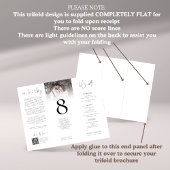 フォトオーバーレイQRラブストーリーメニューテーブルなし3つ折