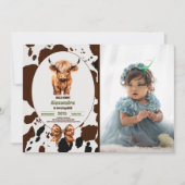 フォトカウアイワンテラコッタプレイド誕生日 招待状 (正面)