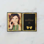 フォトカカスタムードバースデーブラック金ゴールド豪華 サンキューカード (内部)