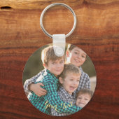 フォトカスタムとパーソナライズされた文字のキーリングを作成 キーホルダー (正面)