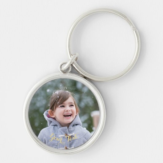 フォトカスタムとパーソナライズされた文字キーチェーンの作成 キーホルダー (正面)