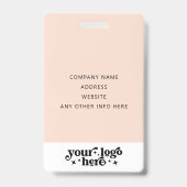 フォトカスタムイベントの従業員ラニヤード名の従業員ID バッジ (裏面)